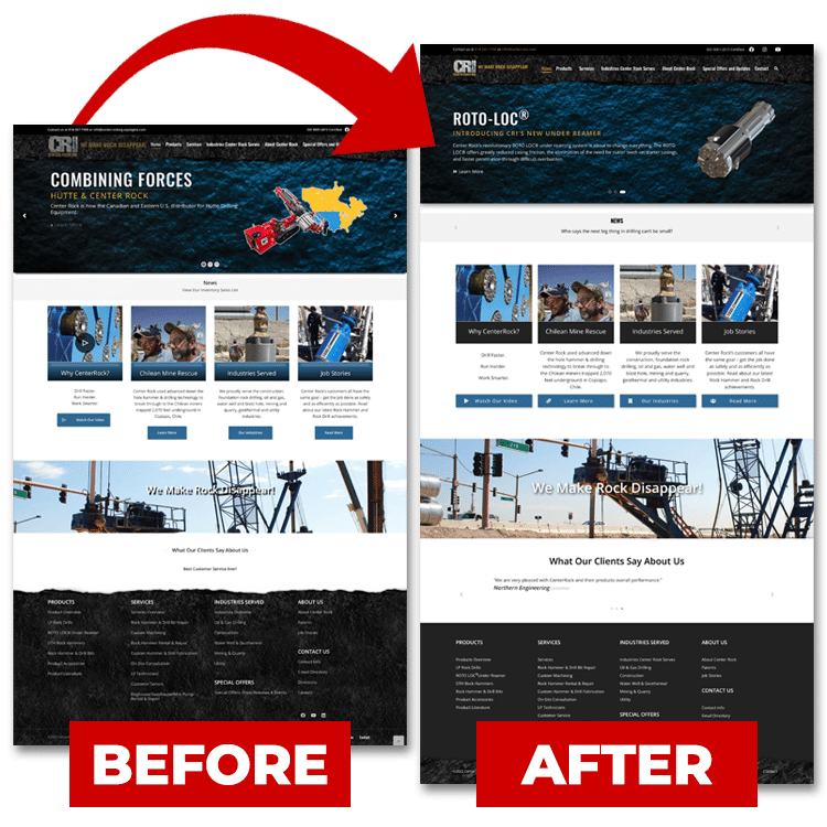Website Conversion Before and After Example